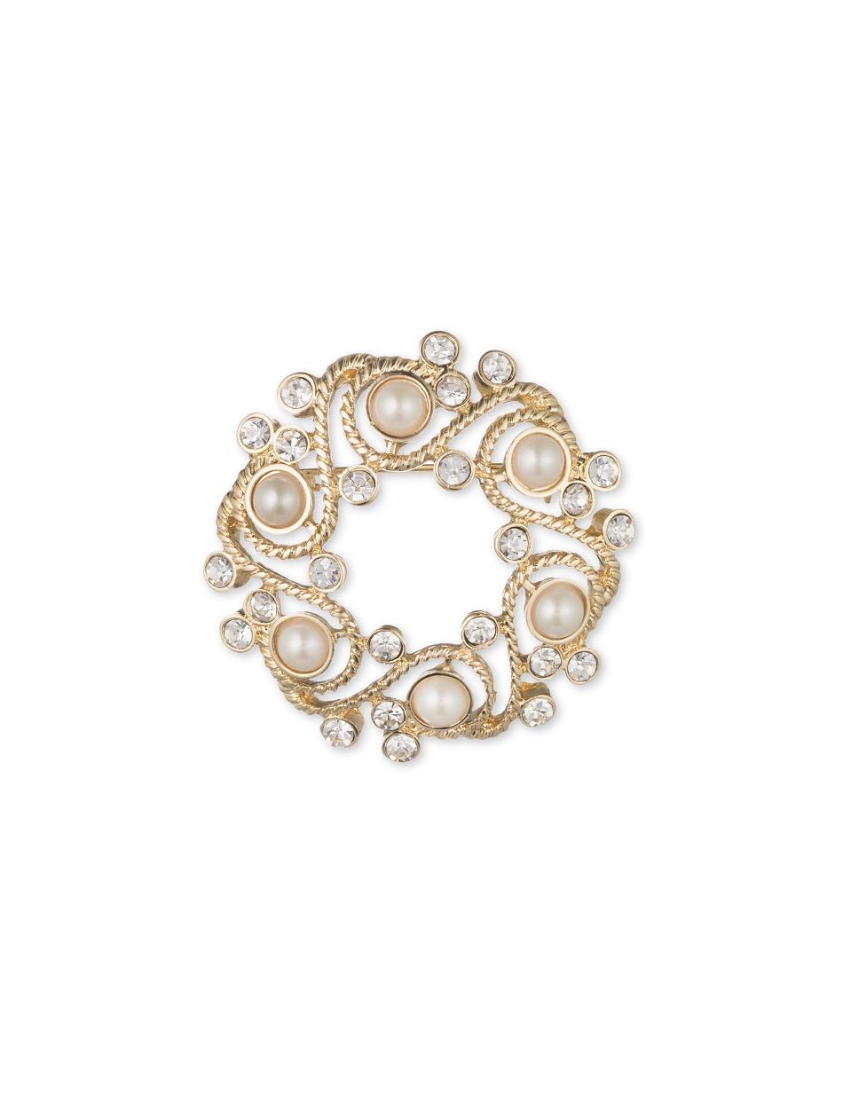 Broches Anne Klein Faux Pearl Wreath Brooch   | MFU-8235980